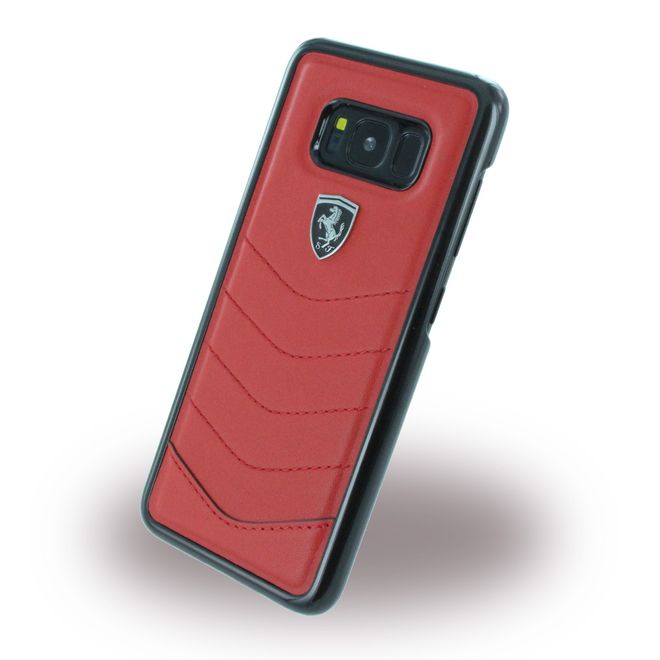 Ferrari - Samsung Galaxy S8 Leder Hardcover Hülle - Heritage Series - rot