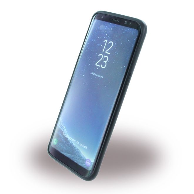 Ferrari - Samsung Galaxy S8 Handyhülle - Plastik Hardcover - Metall Logo - rot