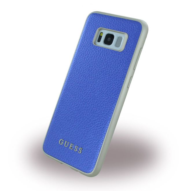 Guess - Samsung Galaxy S8 Plus Handyhülle - Cover aus Hartplastik - IriDescent - GUHCS8LIGLBL - blau