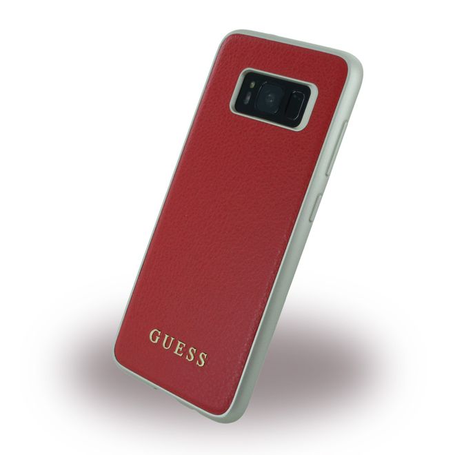 Guess - Samsung Galaxy S8 Handyhülle - Cover aus Hartplastik - IriDescent - GUHCS8IGLRE - rot