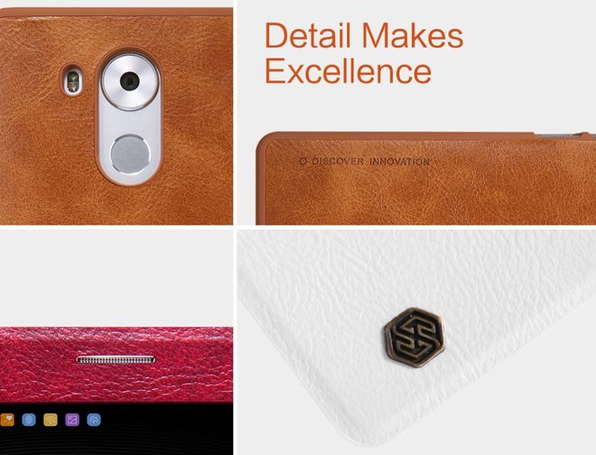 Nillkin - Handyhülle für Huawei Mate 8 - Leder Hülle - Qin Series - weiss