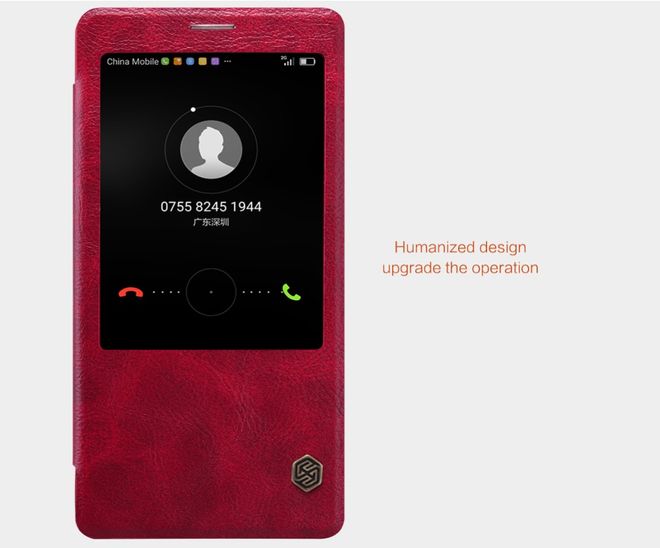 Nillkin - Handyhülle für Huawei Mate 8 - Leder Hülle - Qin Series - weiss