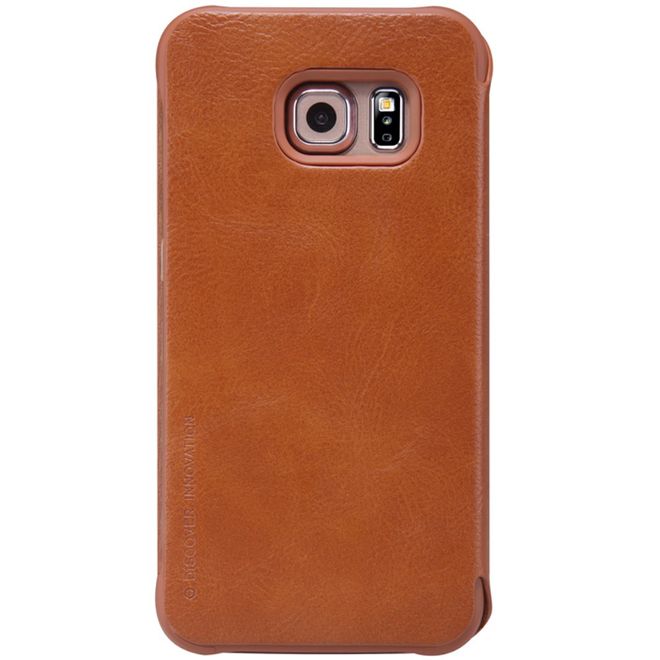 Nillkin - Galaxy S6 Edge Case - Leder Hülle - Qin Series - braun