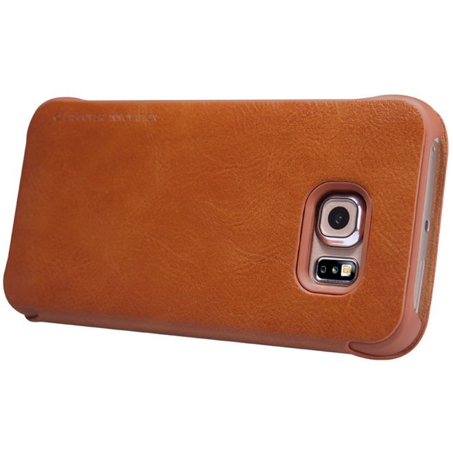 Nillkin - Galaxy S6 Edge Case - Leder Hülle - Qin Series - braun