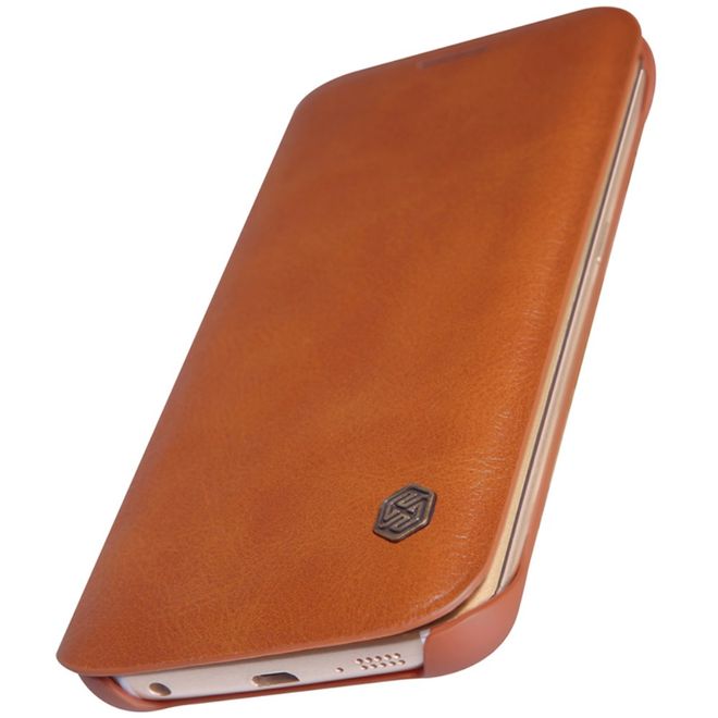 Nillkin - Galaxy S6 Edge Case - Leder Hülle - Qin Series - braun