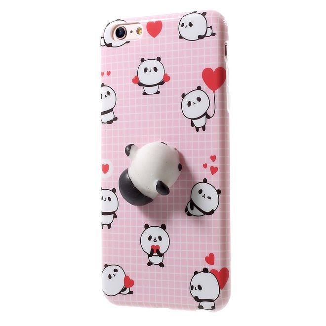 iPhone 6 Plus/6S Plus Handyhülle - TPU Softcase - 3D Soft Squishy - Panda
