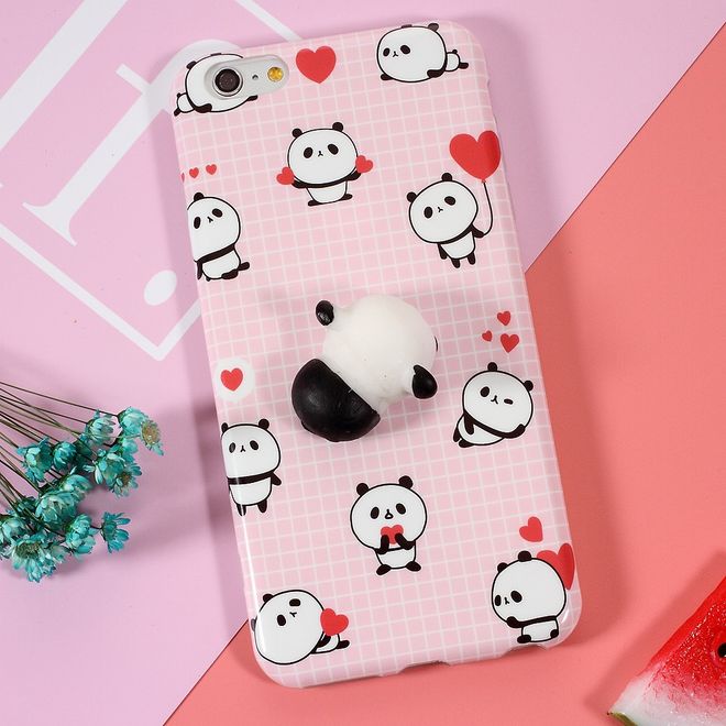iPhone 6 Plus/6S Plus Handyhülle - TPU Softcase - 3D Soft Squishy - Panda