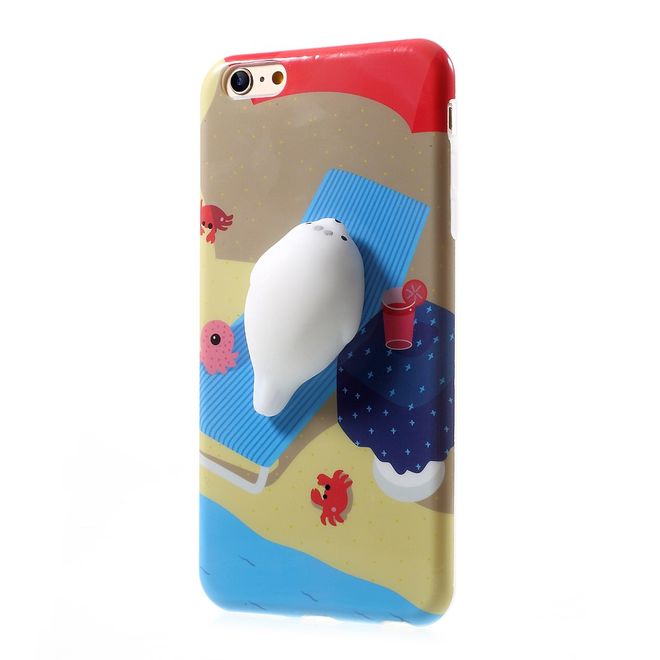 iPhone 6 Plus/6S Plus Handyhülle - TPU Softcase - 3D Soft Squishy - Seelöwe auf Liege