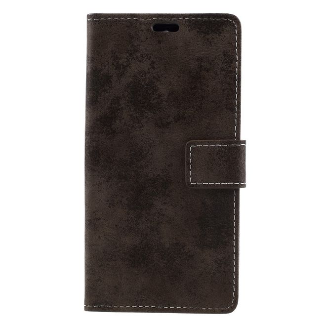 Handyhülle für Huawei Nova 2 Plus - Case aus Leder - Vintage Style - mit Visitenkartenfach - braun