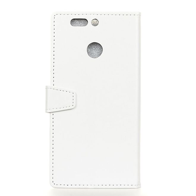 Huawei Nova 2 Plus Handy Case - Crazy Horse Leder Hülle - mit Standfunktion - weiss