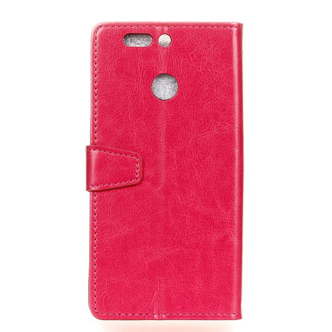 Huawei Nova 2 Plus Handy Case - Crazy Horse Leder Hülle - mit Standfunktion - rosa