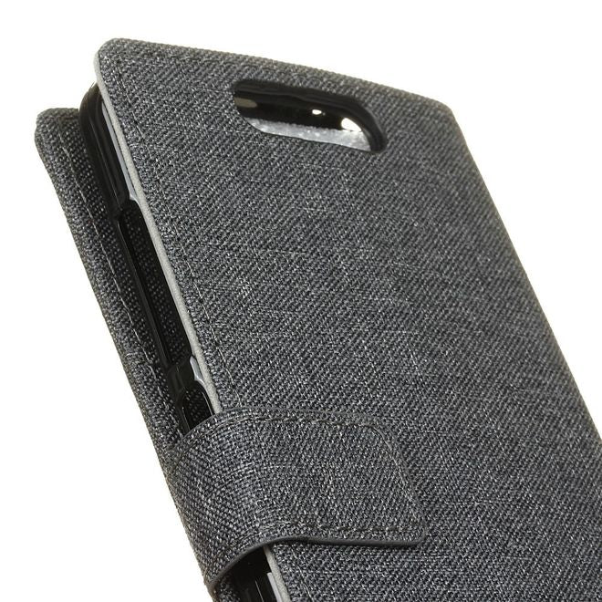 ZTE Blade V8 Handyhülle - Bookcover - mit Visitenkartenfach - schwarz