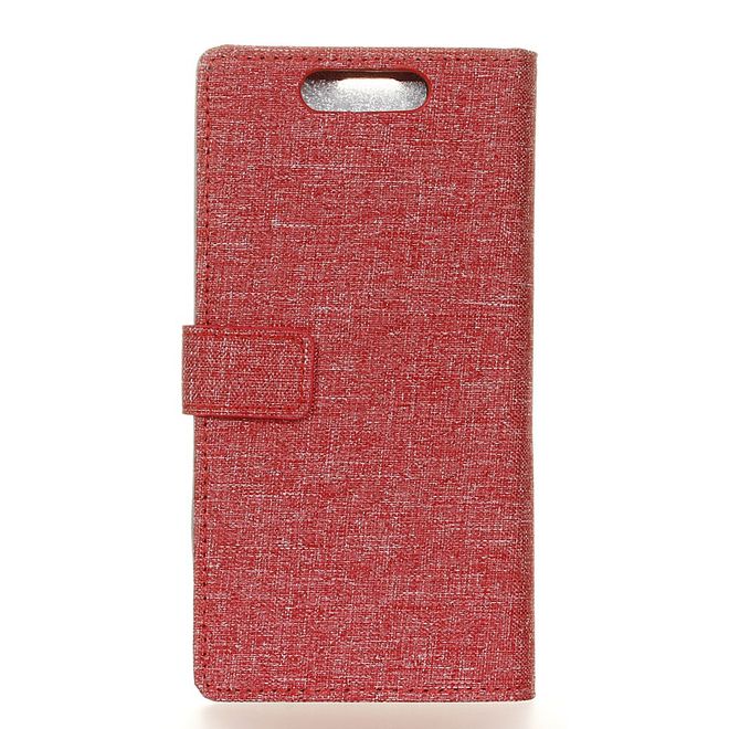 ZTE Blade V8 Handyhülle - Bookcover - mit Visitenkartenfach - rot