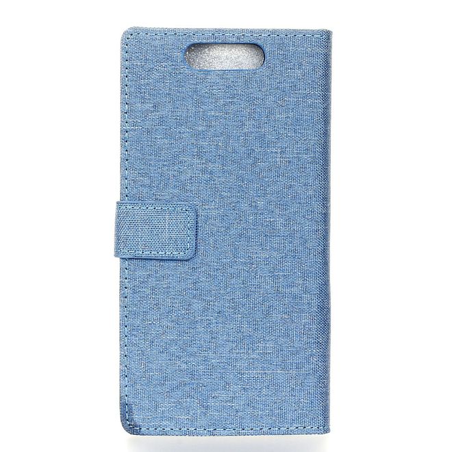 ZTE Blade V8 Handyhülle - Bookcover - mit Visitenkartenfach - blau