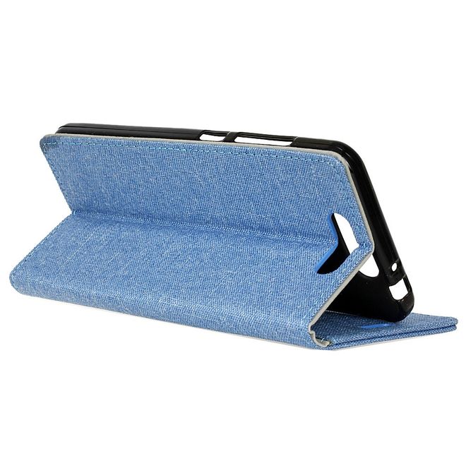 ZTE Blade V8 Handyhülle - Bookcover - mit Visitenkartenfach - blau
