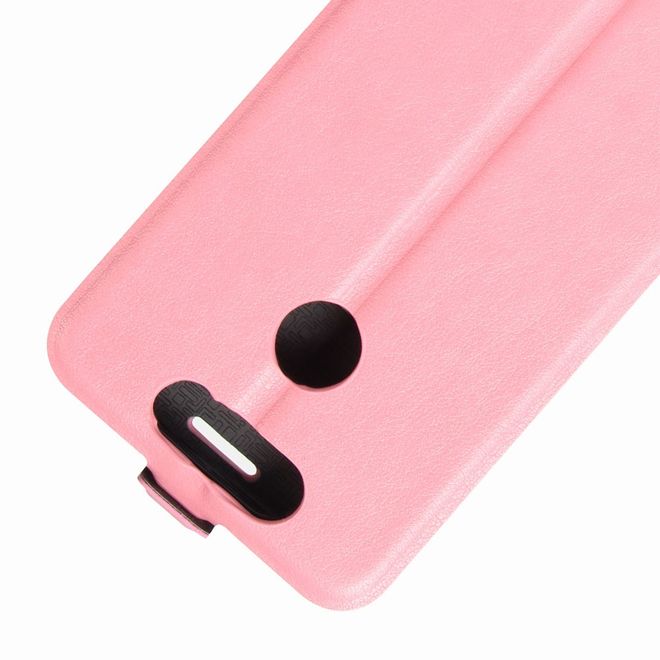 ZTE Blade V8 Mini Handyhülle - Crazy Horse Leder Flip Case - vertikal - pink