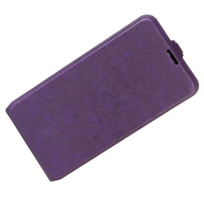 ZTE Blade V8 Mini Handyhülle - Crazy Horse Leder Flip Case - vertikal - purpur
