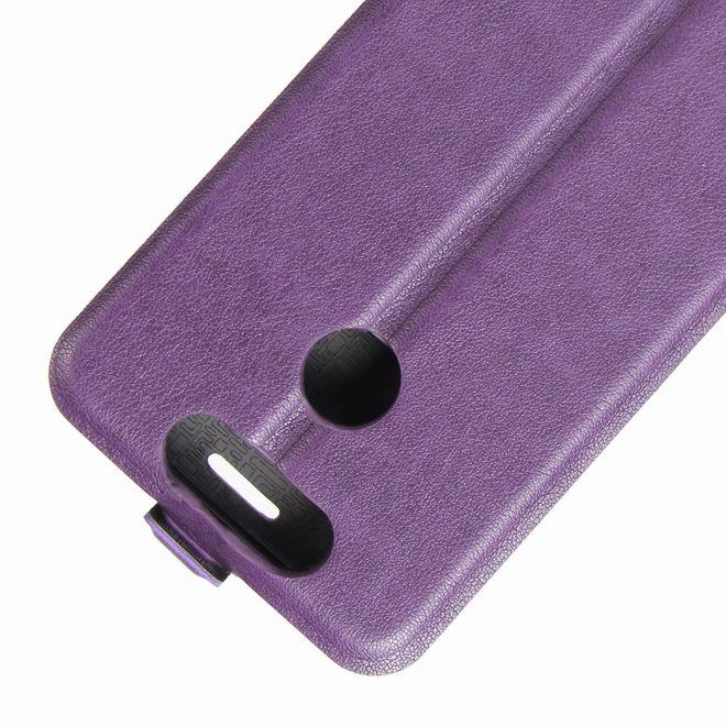 ZTE Blade V8 Mini Handyhülle - Crazy Horse Leder Flip Case - vertikal - purpur