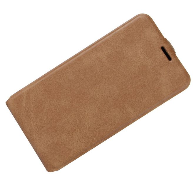ZTE Blade V8 Mini Handyhülle - Crazy Horse Leder Flip Case - vertikal - braun