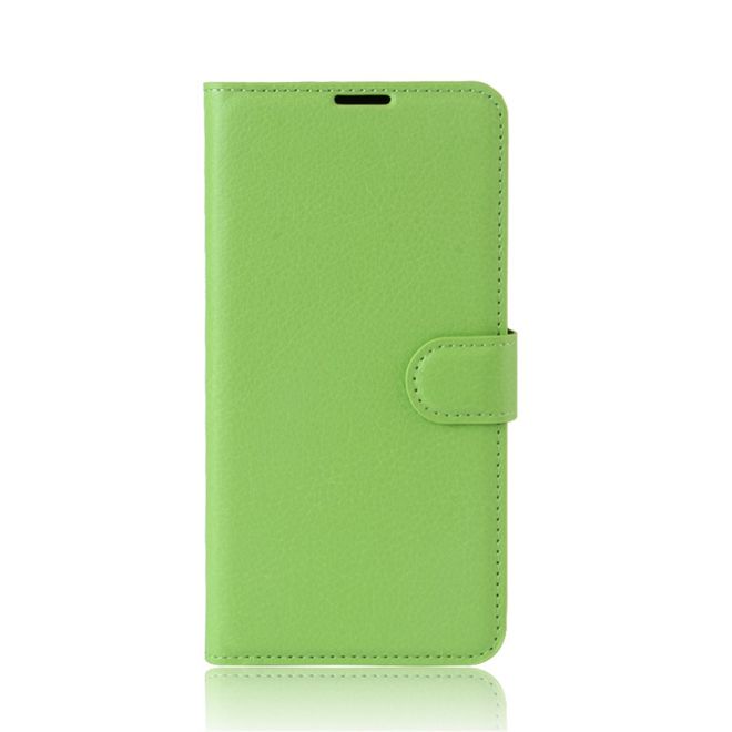 ZTE Blade V8 Lite Handy Hülle - Case aus Leder - mit Litchitextur und Standfunktion - grün
