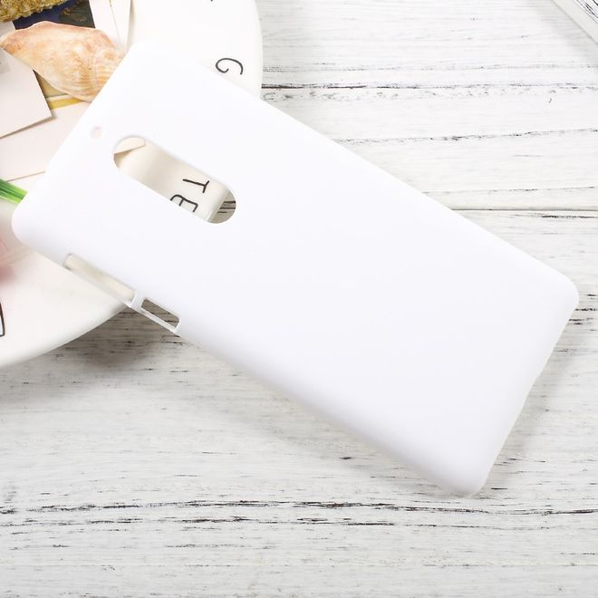 Nokia 5 Handyhülle - Hardcover aus Plastik - gummierte Oberfläche - weiss