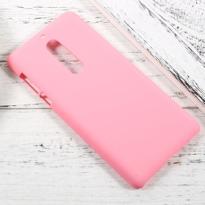 Nokia 5 Handyhülle - Hardcover aus Plastik - gummierte Oberfläche - pink