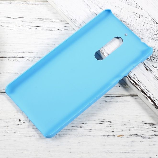 Nokia 5 Handyhülle - Hardcover aus Plastik - gummierte Oberfläche - hellblau