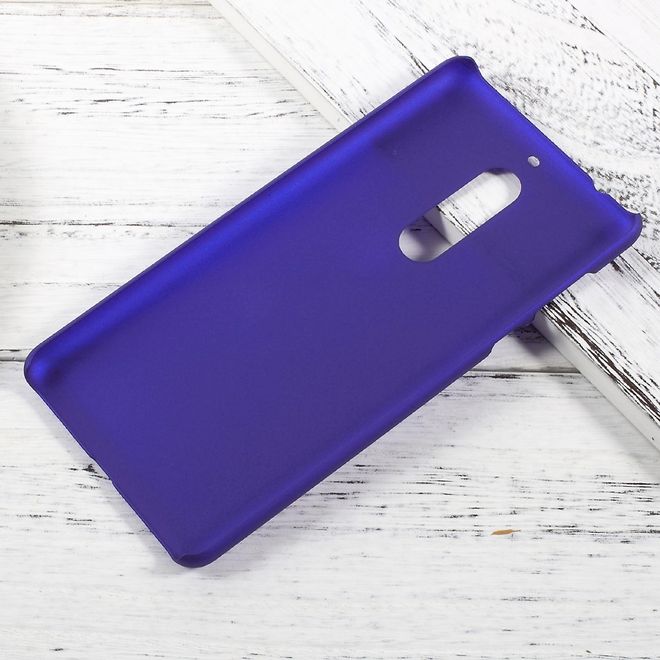 Nokia 5 Handyhülle - Hardcover aus Plastik - gummierte Oberfläche - dunkelblau