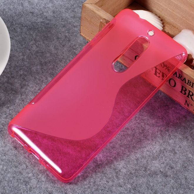 Nokia 5 Hülle - SoftTPU Softcase - S-Shape - rosa