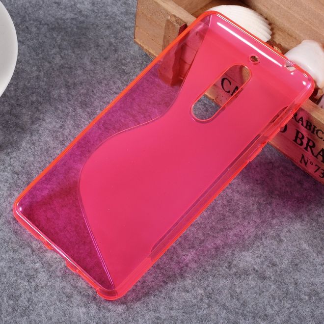 Nokia 5 Hülle - SoftTPU Softcase - S-Shape - rosa