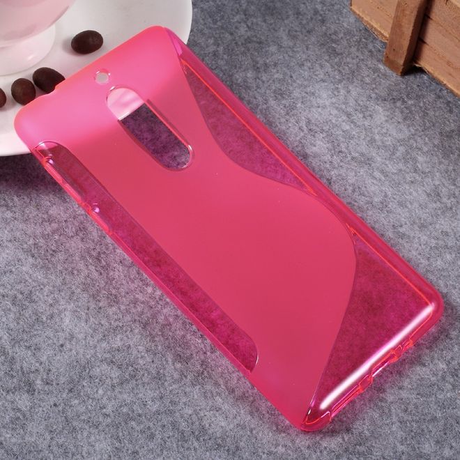 Nokia 5 Hülle - SoftTPU Softcase - S-Shape - rosa