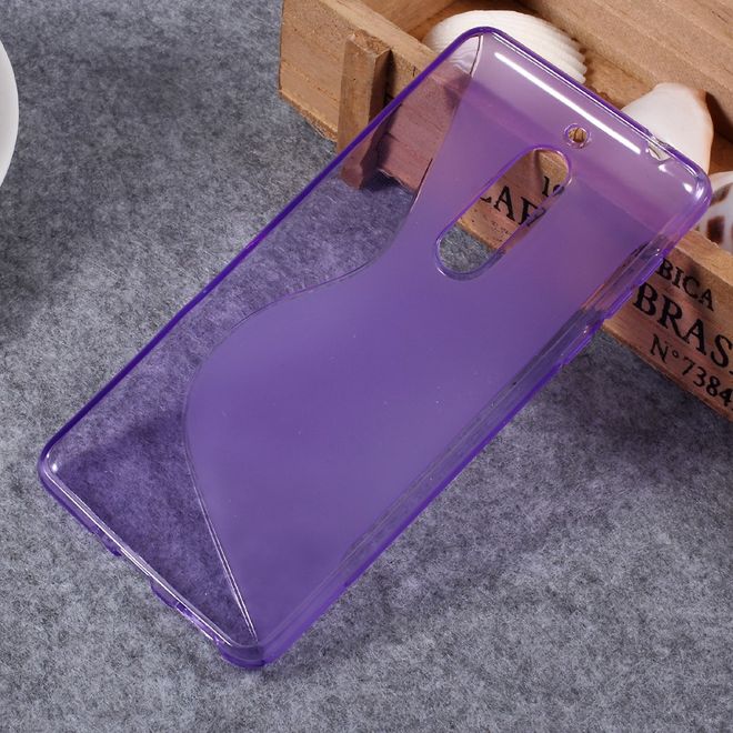 Nokia 5 Hülle - SoftTPU Softcase - S-Shape - purpur