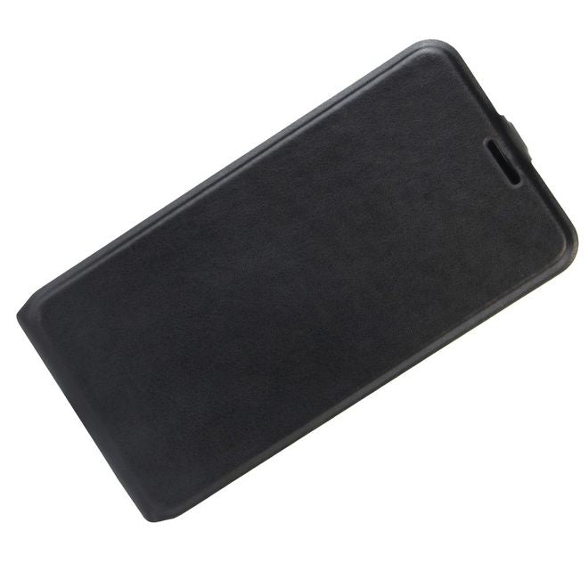 Nokia 3 Handyhülle - Crazy Horse Flip Cover aus Leder - vertikal - mit Visitenkartenfach - schwarz