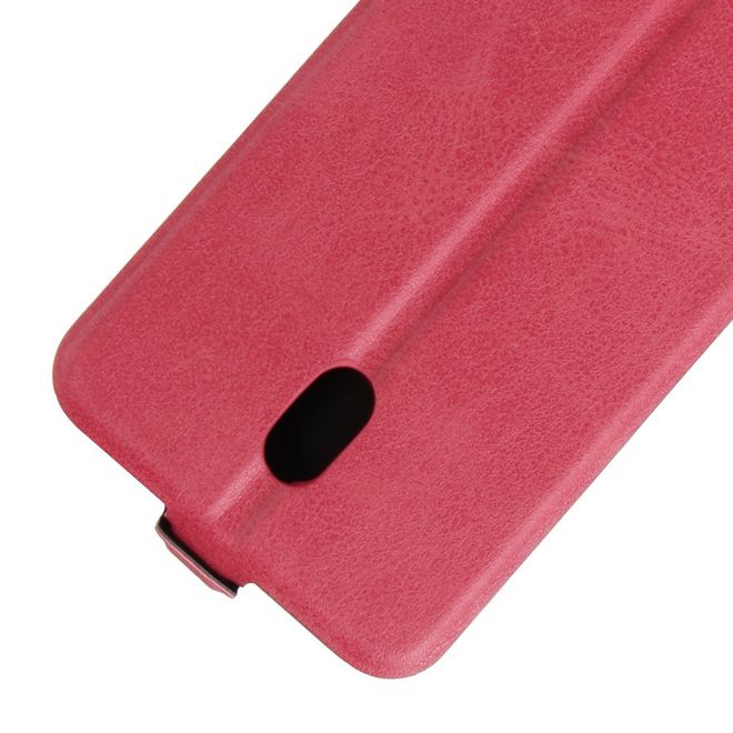 Nokia 3 Handyhülle - Crazy Horse Flip Cover aus Leder - vertikal - mit Visitenkartenfach - rosa