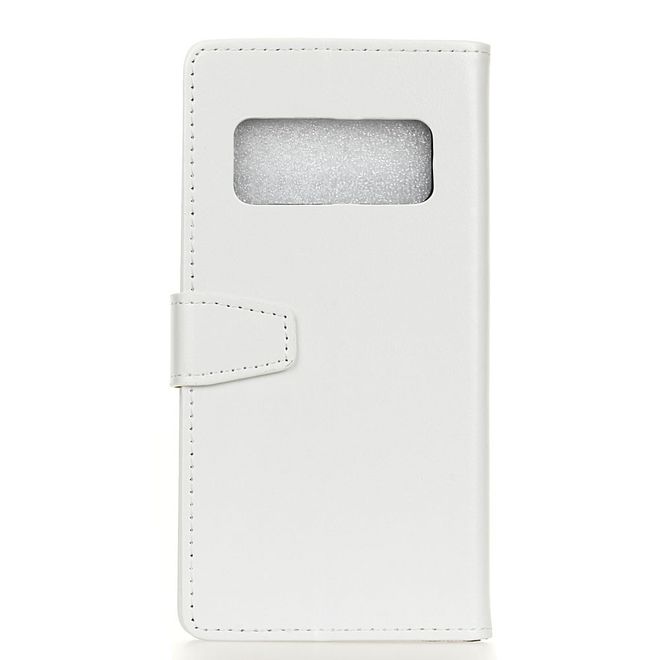 Samsung Galaxy Note 8 Handy Hülle - Crazy Horse Bookcover - mit Standfunktion - weiss