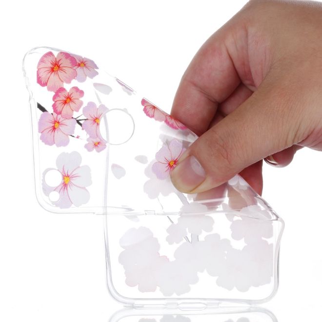 Huawei P8 Lite (2017) Handyhülle - SoftTPU Softcase - pinke Blumen