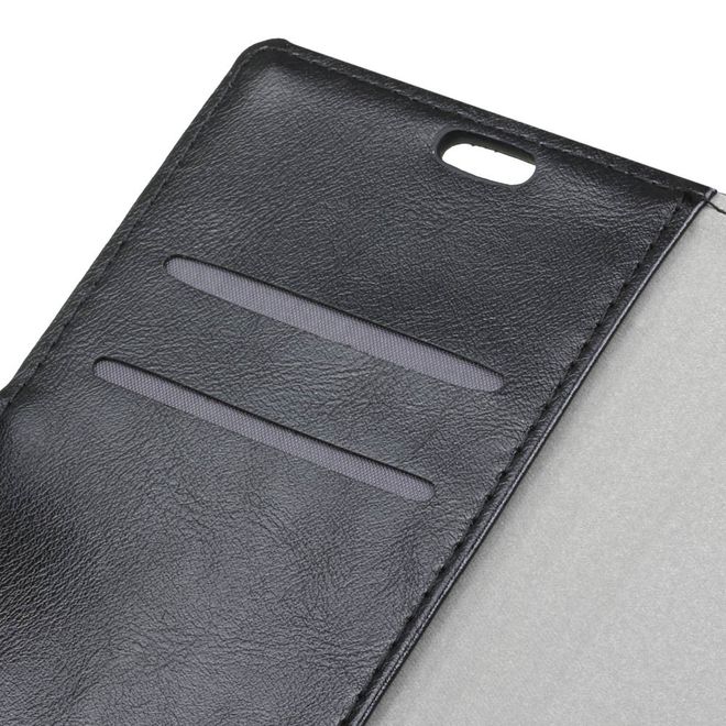 OnePlus 5 Handy Case - Magnetische Crazy Horse Leder Hülle - mit Standfunktion - schwarz