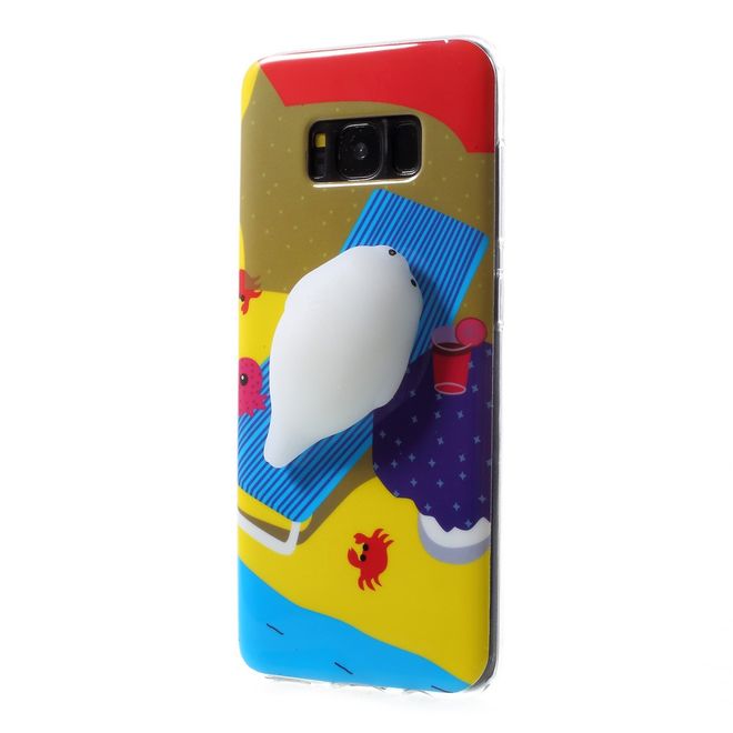 Samsung Galaxy S8 Plus Handyhülle - TPU Softcase - 3D Soft Squishy - Seelöwe auf Liege