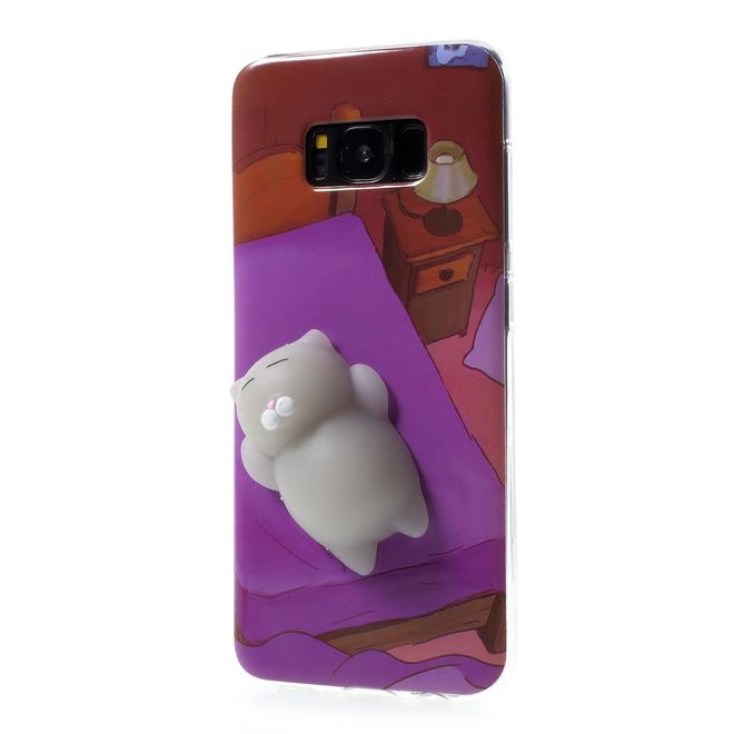 Samsung Galaxy S8 Plus Handyhülle - TPU Softcase - 3D Soft Squishy - liegende Katze