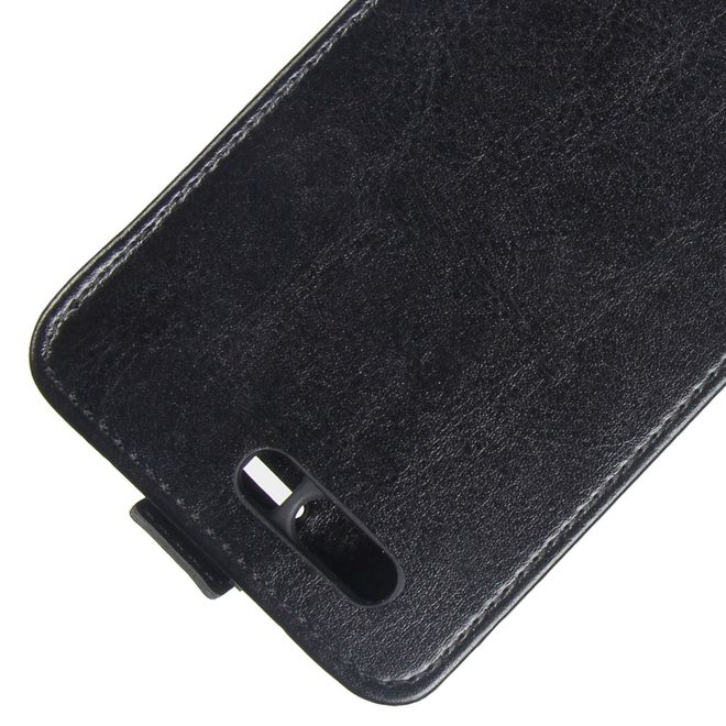 Handy Case für Huawei Honor 9 - Crazy Horse Leder Flip Hülle - vertikal - schwarz