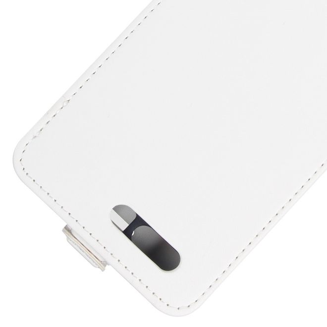 Handy Case für Huawei Honor 9 - Crazy Horse Leder Flip Hülle - vertikal - weiss