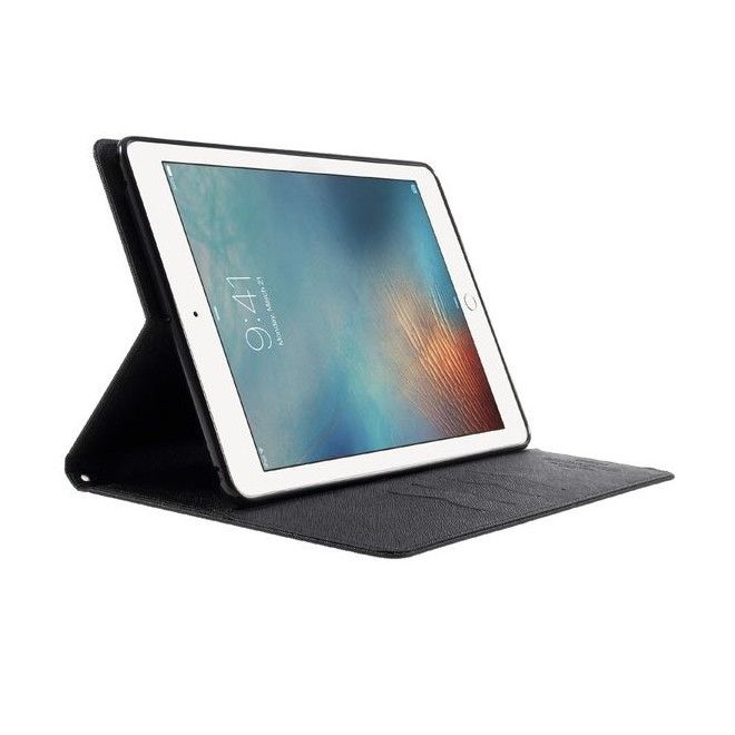 Goospery - iPad 9.7 (2017 & 2018) Hülle - Tablet Bookcover - Fancy Diary Series - schwarz