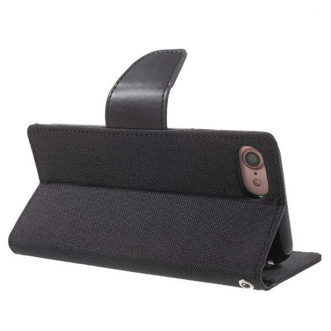 Goospery - Hülle für iPad 9.7 (2017 & 2018) - Bookcover - Canvas Diary Series - schwarz