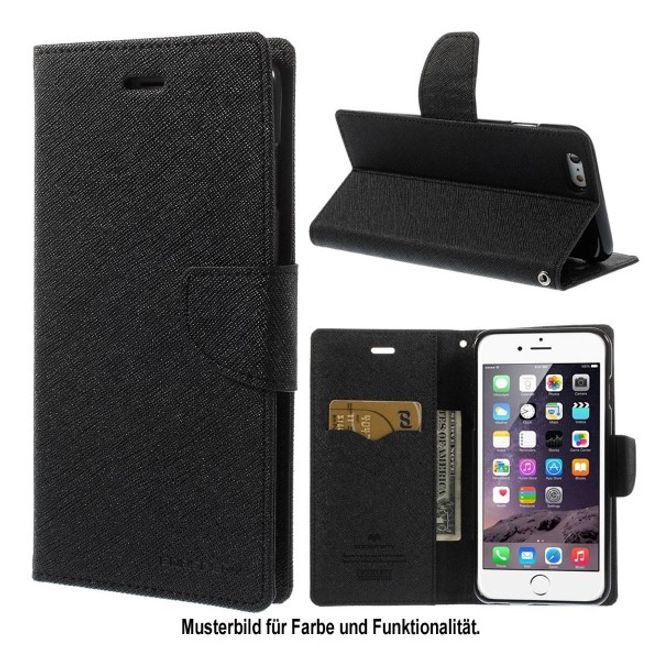 Goospery - iPad Pro 12.9 Hülle - Tablet Bookcover - Fancy Diary Series - schwarz