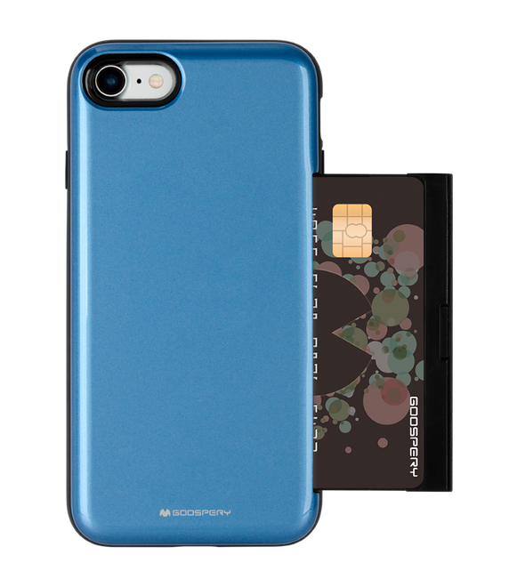 Goospery - iPhone 8 Plus / 7 Plus Case - Hülle aus Plastik - Happy Bumper Series - blau