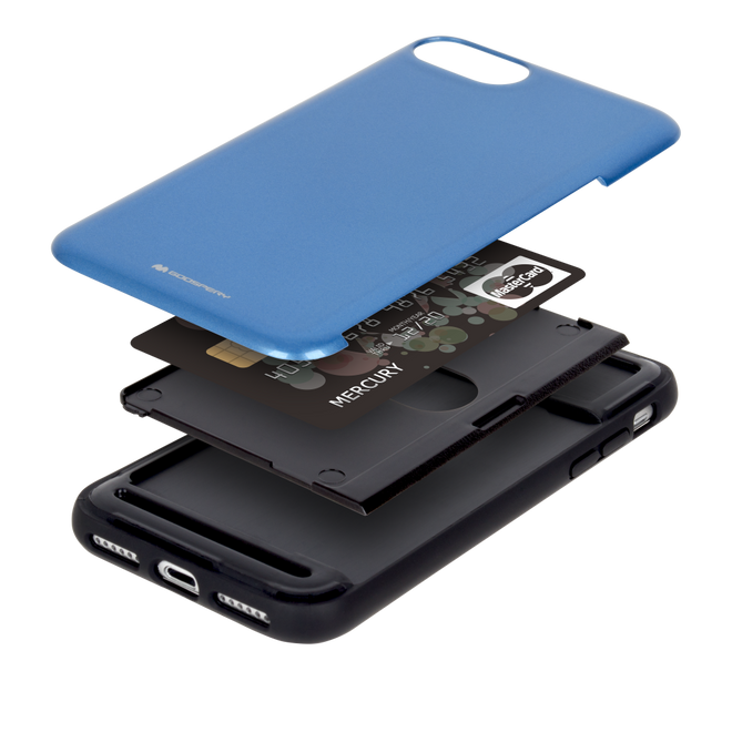 Goospery - iPhone 8 Plus / 7 Plus Case - Hülle aus Plastik - Happy Bumper Series - blau