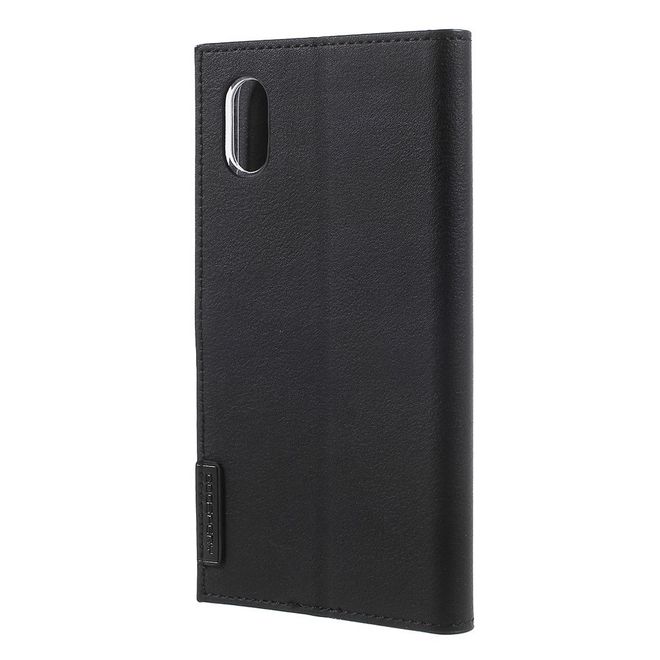 Goospery - Hülle für iPhone XS / X - Kunstleder Case - Romance Diary Series - schwarz