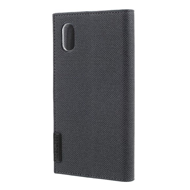 Goospery - iPhone XS / X Handy Case - Hülle aus Kunstleder - Milano Diary Series - schwarz