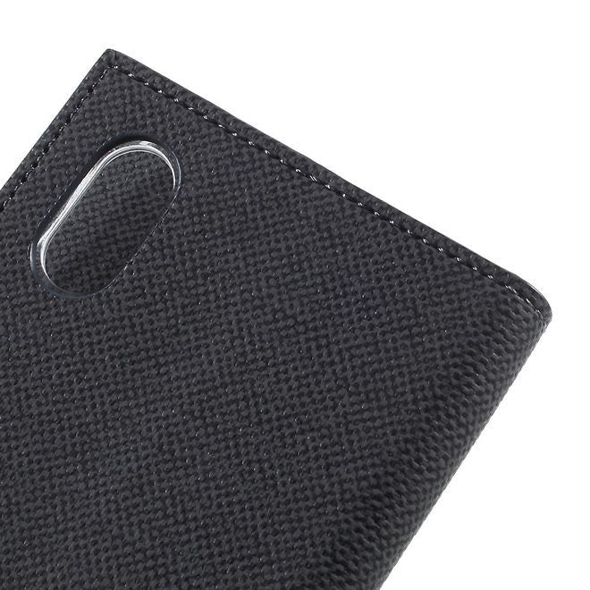 Goospery - iPhone XS / X Handy Case - Hülle aus Kunstleder - Milano Diary Series - schwarz