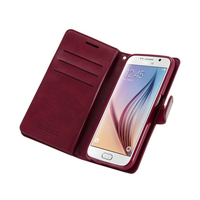 Goospery - iPhone XS / X Handyhülle - Cover aus Leder - Mansoor Diary Series - rosa